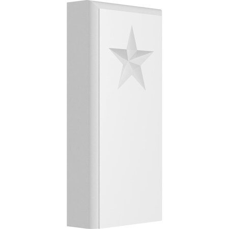 Ekena Millwork Standard Foster Star Plinth Block With Rounded Edge, 3"W x 6"H x 1"P PBP030X060X100FOS08